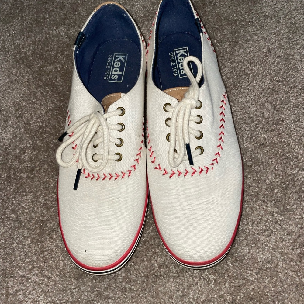 Keds White and Red Casual Shoes